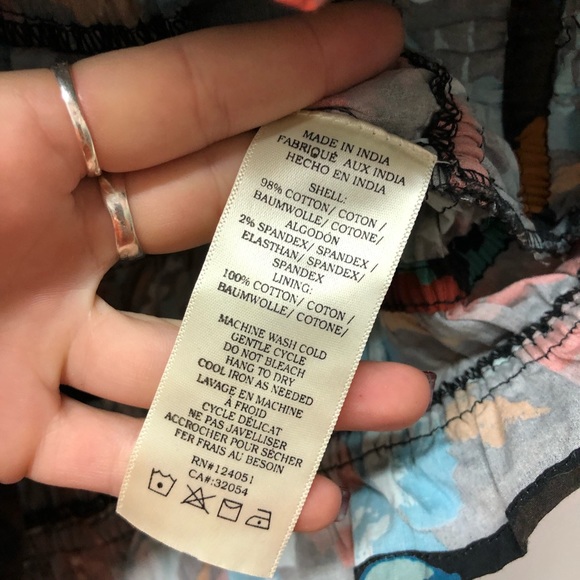 Porridge Tiered Poplin Blouse Floral Anthropologie Size M - Picture 5 of 9